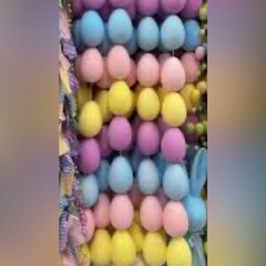 🌸NEW hobby lobby Flocked Easter Egg Garland!